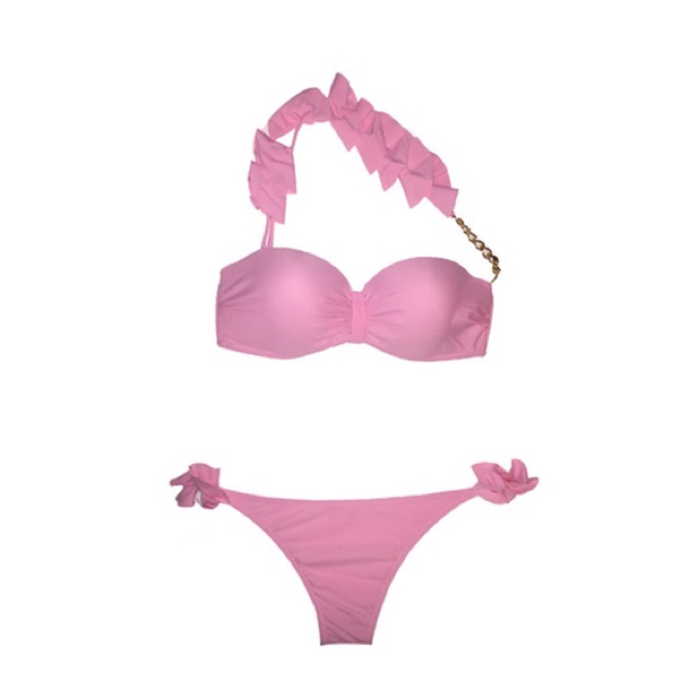 Push up bandeau bikini set